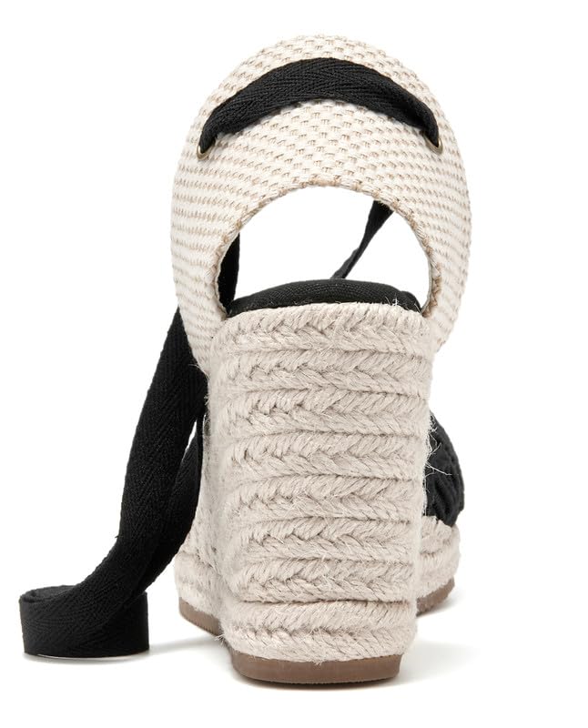 Image of Womens Espadrille Wedge Sandals Closed Toe Platform Lace Up Ankle Strap Slingback Summer Dress Shoes