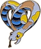 Hokum & Snark Aroace Pride Snek Enamel Pin - Green - Unisex - Modern - Novelty Buttons and Pins