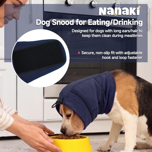 Image of Nanaki Dog Ear Muffs for Fireworks&Thunderstorm,Dog Ear Covers for Bath | Soft Head Wrap For Ear Hematoma, for Vacuum,Grooming,Vet Visit, Adjustable Quiet Ears for Dogs Noise Protection,Neck Warmer