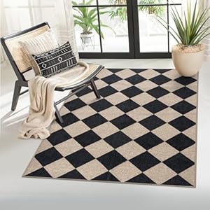 Lahome Checkered Easy Jute 3x5 Outdoor Patio Rug, Washable Rugs for Entryway Diamond Indoor Outdoor Living Room Carpet, Farmhouse Neutral Non Slip Black Door Carpet for Backyard Bedroom Lahome Checkered Easy Jute 3×5 Outdoor Patio Rug Washable Rugs for Entryway Diamond Indoor Outdoor Living Room Carpet Farmhouse Neutral Non Slip Black Door Carpet for Backyard Bedroom