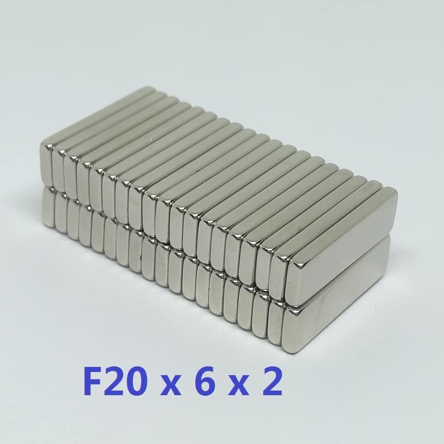 10 20 50 100PCS/LOT 20 * 6 * 2 Cuboid Rare Earth Permanent Neodymium 20x6x2 NdFeB 20 x 6 x 2 Magnet(50 PCS)