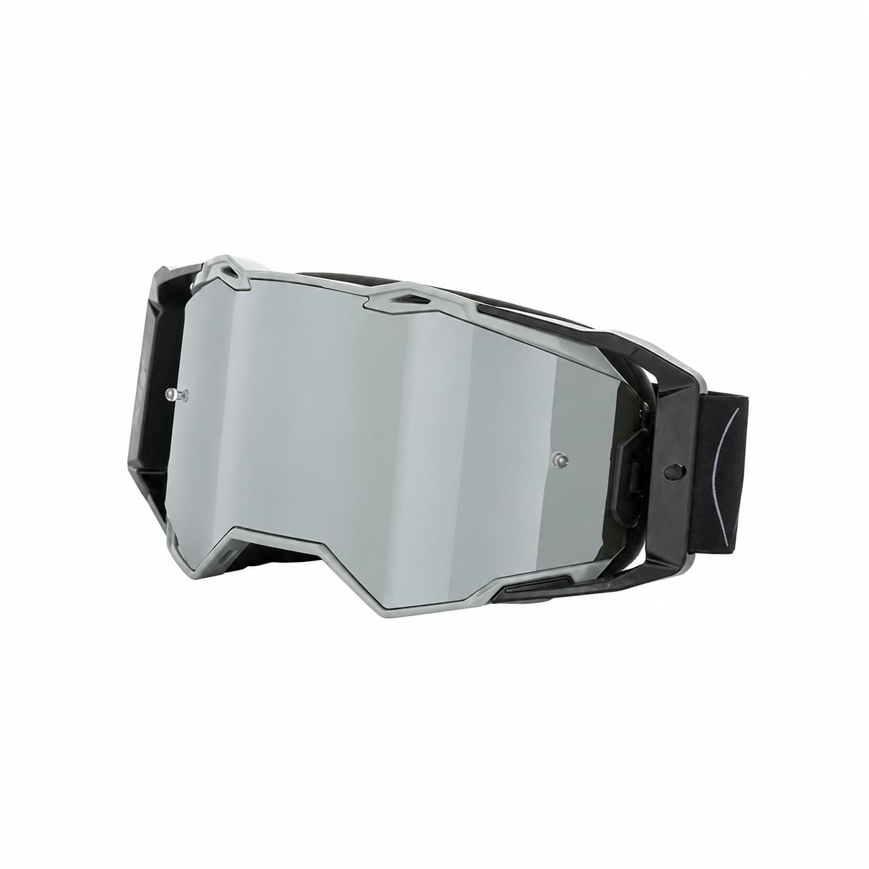 X60 Gafas de motocross con protección UV400 y antiniebla, gafas MX para casco de moto, para hombre y mujer, Enduro Dirt Bike ATV MTB Offroad (marrón oscuro) (plata)