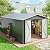 HOGYME 10x12 FT Outdoor Storage Shed, Large Metal Tool Sheds with Updated Frame Structure and Lockable Doors, Garden Shed for Backyard Garden Patio Lawn, Black