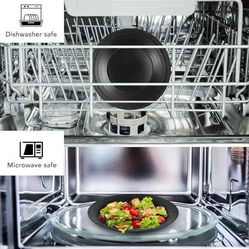 greenandlife 8 Pcs Dinner Plates, 10 inch Reusable Plastic Plates, Dishwasher & Microwave Safe PP Plates - Image 4