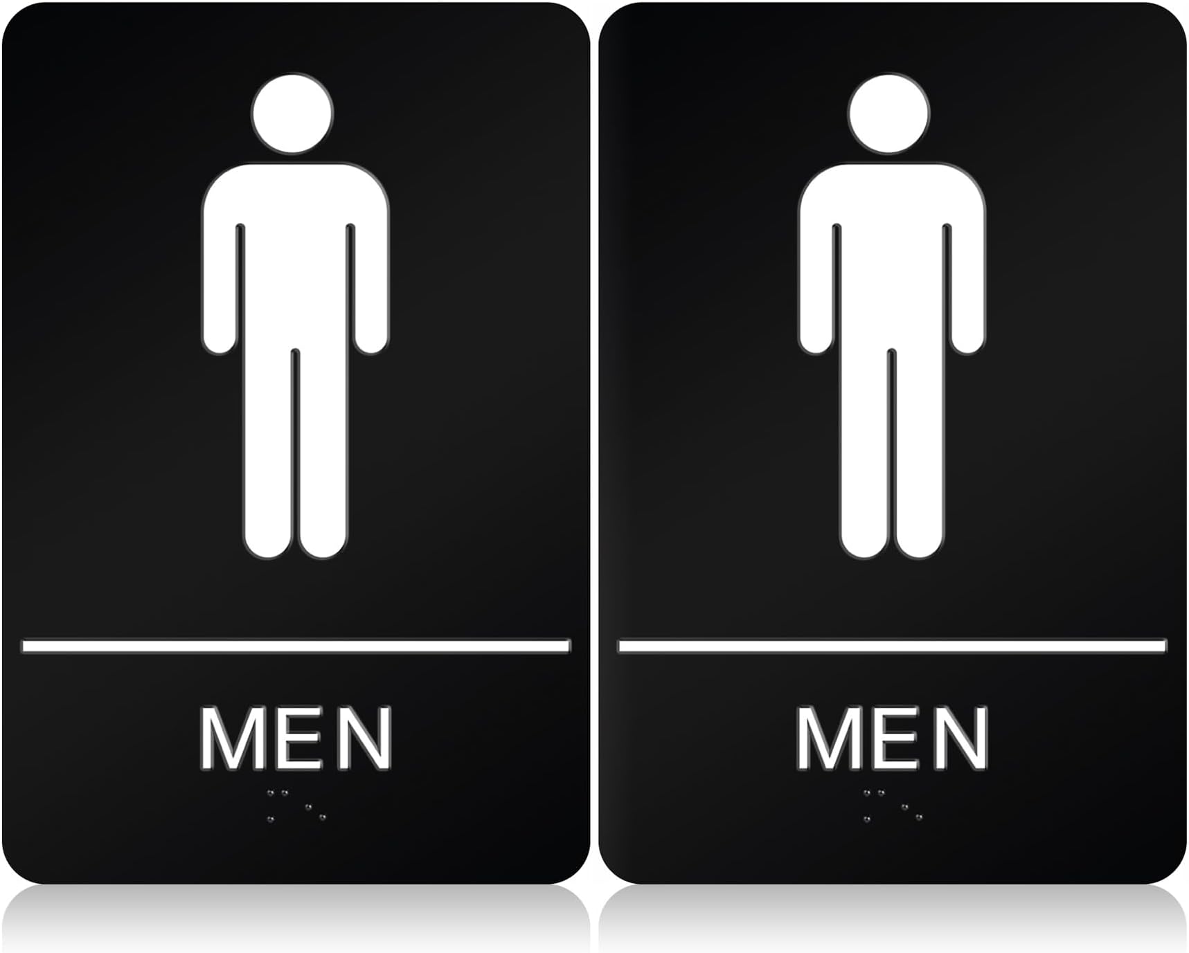 Amazon.com : DALLAHASEE ADA Braille Mens Restroom Sign for Business 9 ...