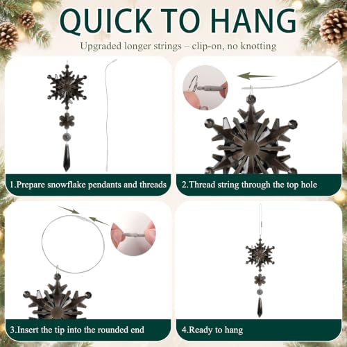 Image of Crystal Christmas Ornaments for Tree Decorations, Winter Wonderland Party