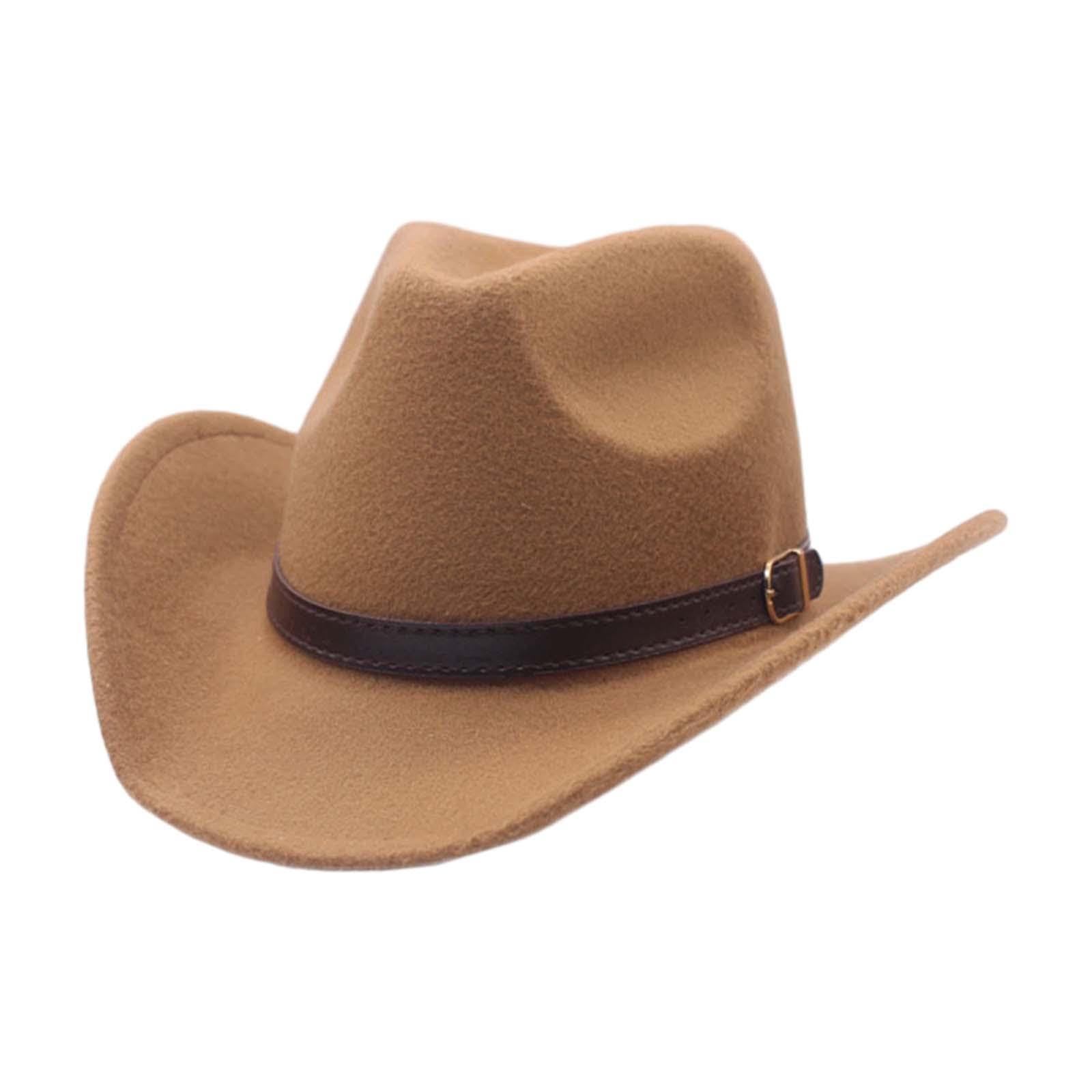 Western Cowboy Hat Versatile for Women Men Casual Classic Panama Hat Khaki-image-6