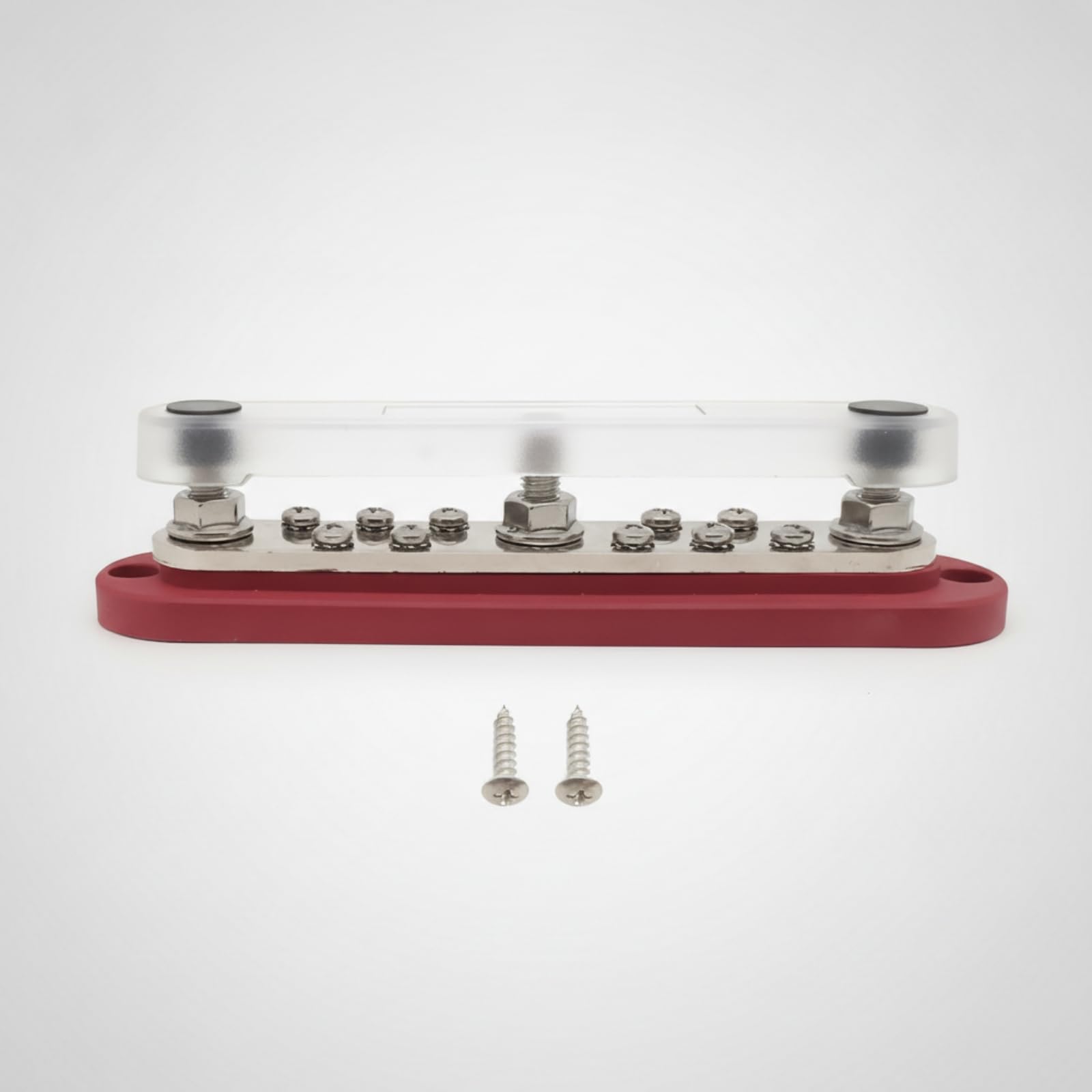 Colectora con Cubierta Ampliable | Protector, Bloque Terminales con Tornillos, para Botes, Rojo