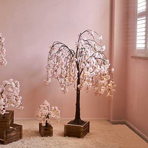 Fudios Pink Cherry Blossom Tree With Lights 4Ft 180 Led Fairy Lights, Lighted Artificial Flower Spirit Tree For Spring Summer Wedding Decor Indoor Outdoor #TOP5