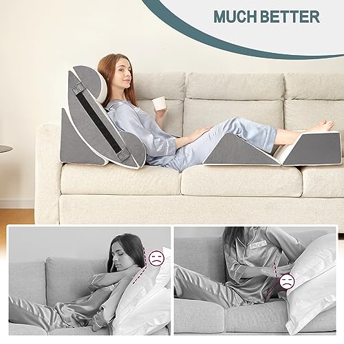Yojoker 6Pcs Orthopedic Bed Wedge Pillow Set For Sleeping, Post Surgery Foam For Body thumb #5