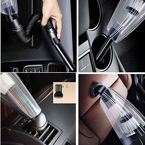 Image of YOZO Orange Handheld Car Vacuum Cleaner with Multiple Attachments & Storage Bag