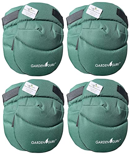 Image of Garden Guru Cushioned Gardening Knee Pads with Adjustable Straps - Soft Inner Liner, Ultra Comfort Padding, Garden Kneelers for Yard Work, Cleaning, Household Chores, Roofing, and More (4 Pack)
