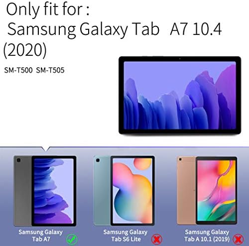 EasyAcc Case Compatible with Samsung Galaxy Tab A7 10.4 2020, Ultra Thin Cover with Stand Function PU Leather Smart Case Fit For SM-T500/SM-T505 10.4 Inch (Marble)