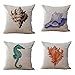 Animali marini Cavalluccio marino di corallo Stelle marine Conchiglia Cuscino di lino Regalo Home Office Decorazione Cuscino Camera da letto Divano Cuscino per auto T13 4PCS 45x45cm