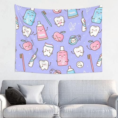 HDTVTV Dentista,Tapiz decorativo de pared duradero para el hogar, 73 x 95 cm