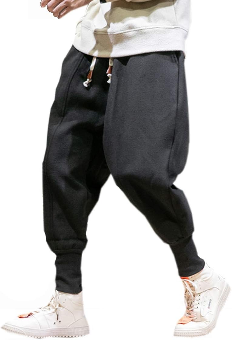 PRIJOUHE Men's Joggers, Sweatpants, Low Crotch Sweats Slim Fit Trousers Harem Hip Hop Pants - Image 4