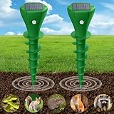 PQETBV Repulsif Taupe Solaire, 2 Pièces Anti Taupe Solaire Vibration et Ultrasons pour Protéger Votre Jardins Pelouse des Taupes, Marmottes, Campagnols, Serpents et Gaufres