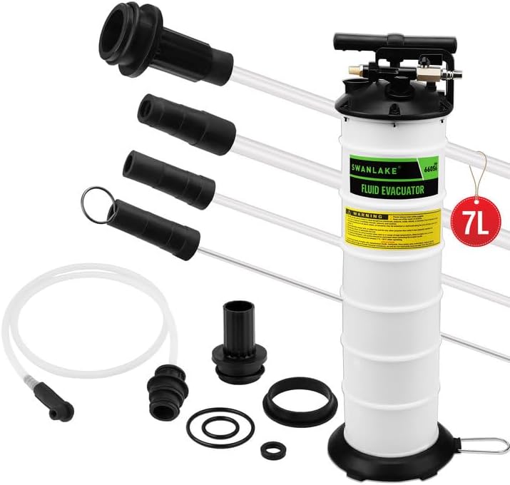 SWANLAKE - Bomba extractora de fluidos neumáticamanual de 7 litros, cambiador de aceite, extractor de líquido al vacío, herramienta de cambio de