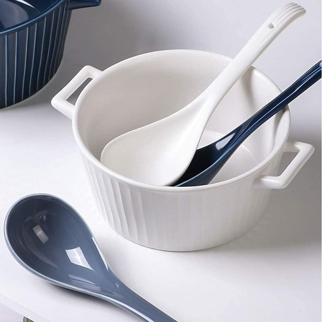 Spoon Set Tableware Spoon for Home Restaurant, Large Glazed Ceramic Spoon, Spoon, Spoon, Household Soup and Porridge Spoon Kitchen