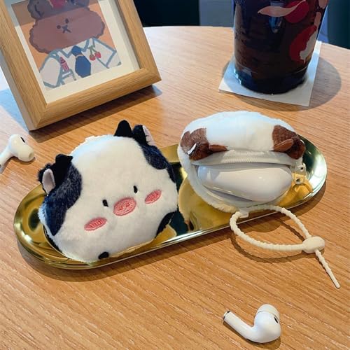 Mini Creative Cow Coin Purse, Cartoon Plush Earphone Storage Bag, Cute Wallet Girl Gifts4