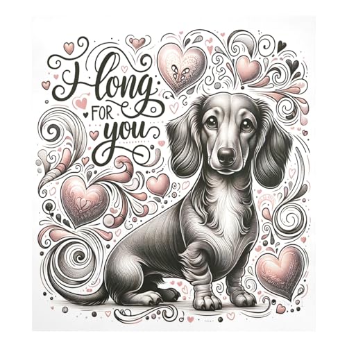 Valentinstag Kritzelei Hund Magnet Geschirrspüler Abdeckung Dekorative Küche Panel Aufkleber Wiederverwendbar Kühlschrank Tür Abdeckung...