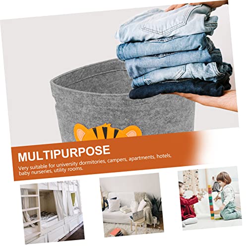 Panier à linge bébé et jouets BESTonZON en feutre souple - 4