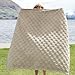 Bedsure GentleSoft Beige Throw Blanket for Couch - Checkered Fleece Blankets Gifts for Women Men Girls, Cute Soft Cozy Throw for Bedroom Home Decor Gifts, Neutral, 50x60 Inches
