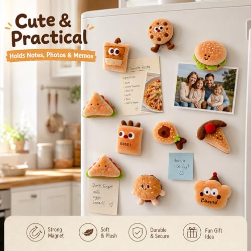 Set de 9 imanes de frigorífico de comida de peluche miniatura 4