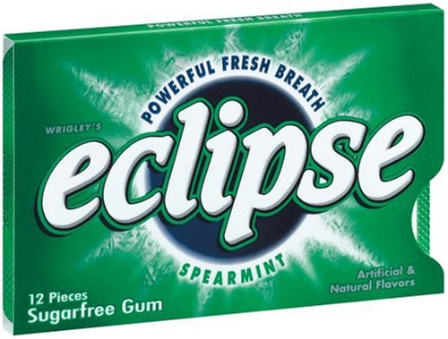 Eclipse Spearmint Sugarfree Gum, 12-Piece Package (Pack of 24)