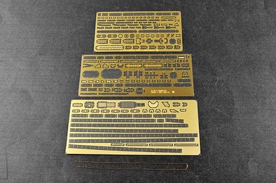 Photo-etched parts and metal chain for the Tirpitz model kit
