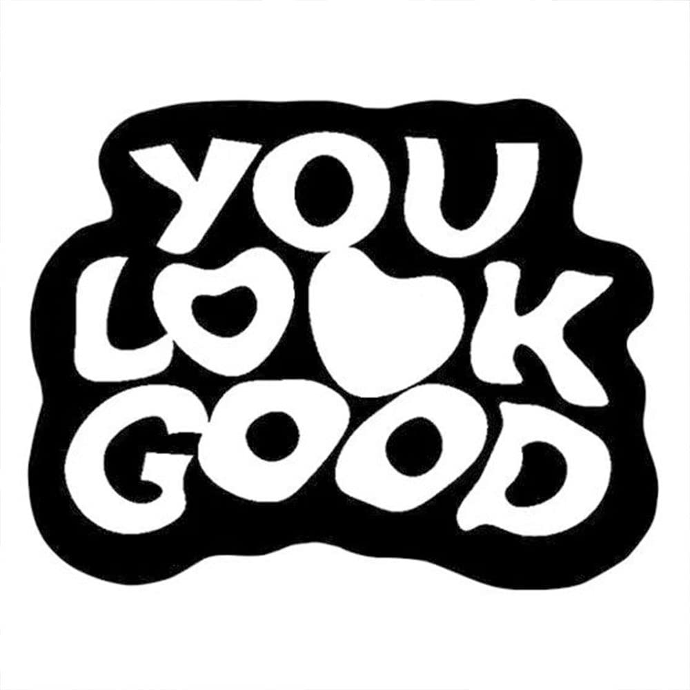 Tapis de bain noir 61x71 cm You Look Good antidérapant pour douche