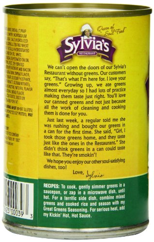 Sylvia's Specially-Seasoned Collard Greens, 14.5 Ounce Cans (Pack of 12) - Image 5