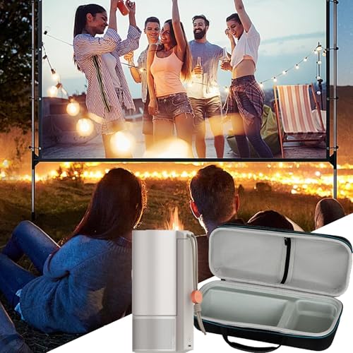 CBDYWVR Harte Tragetasche für XGIMI MoGo 3 Pro 1080P Mini-Projektor, Reisetasche für MoGo 4 & Verstellbarer Ständer, Aufbewahrung für Fernbedienung, Ladegerät und anderes Zubehör, Schwarz