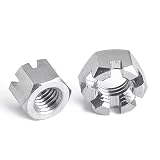 Geschlitzte Kronenmutter aus Edelstahl 304, Sechskant-Kronensicherungsmutter(M8 (10Pcs))