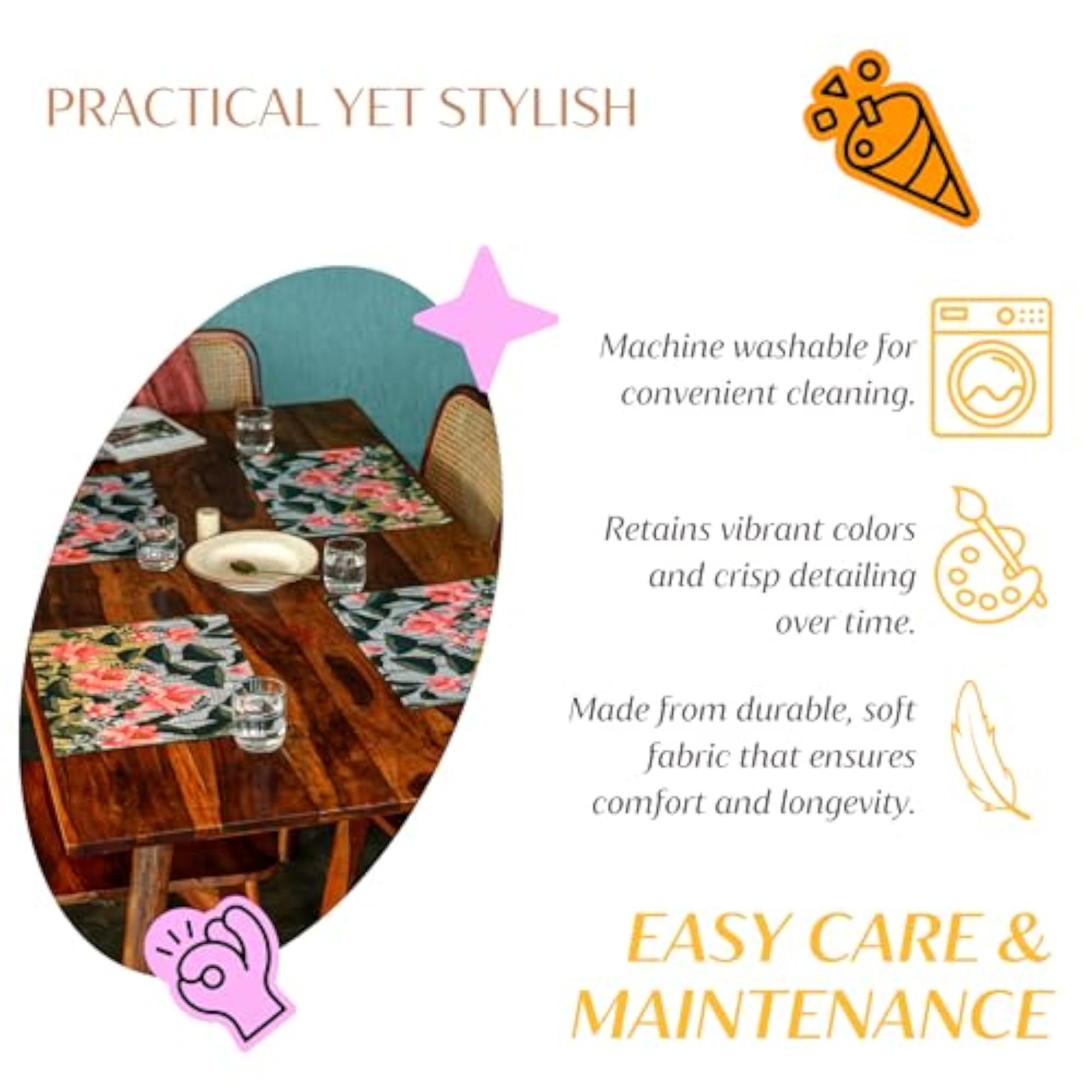 Rectangular Printed Cotton Placemat Set of 2
