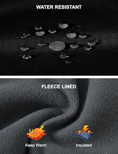 TBMPOY Men's Snow Pants Waterproof Winter Ski Fleece Lined Softshell Snowboard Warm Outdoor Hiking3