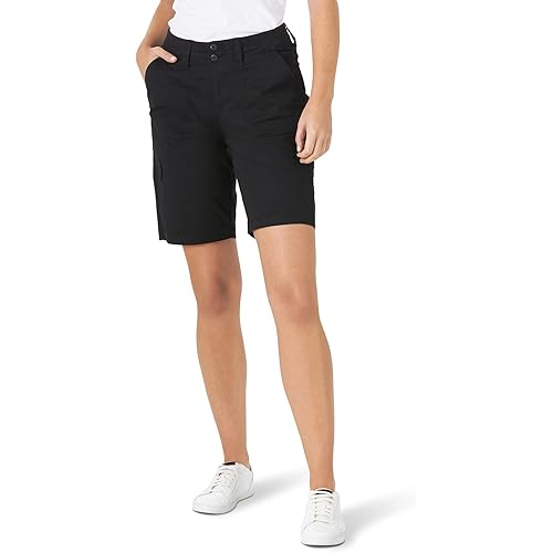 Lee Women's Relaxed Fit Avey Knit Waist Cargo Bermuda Short