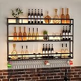 ✿【Multifonction】 La conception suspendue permet de placer facilement du vin et des verres à vin dans un seul gobelet. Conception ouverte, différents types de vins sont placés séparément, faciles à trouver en un coup d'œil, non encombrés et faciles à emporter. Ce casier à bouteilles de vin en métal est non seulement beau, mais possède également une capacité de charge élevée. Vous n’avez pas à vous inquiéter de ne pas pouvoir en gérer trop.