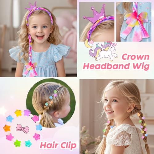 PinkSheep Einhorn Kinder Schmuck Spielzeug Mädchen: Kleinkind Prinzessin Dress Up Einhorn Spielzeug Set, 3 4 5 6 7 8 9 10 Jahre, Geburtstag Weihnachts Geschenke