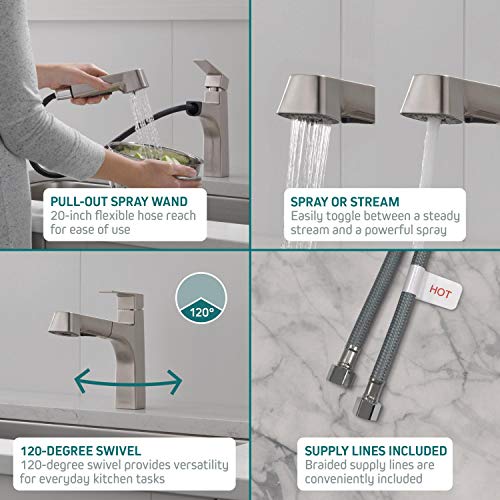Peerless Xander Pull Out Kitchen Sink Faucet With Pull Out Sprayer, Chrome P6919Lf #TOP5