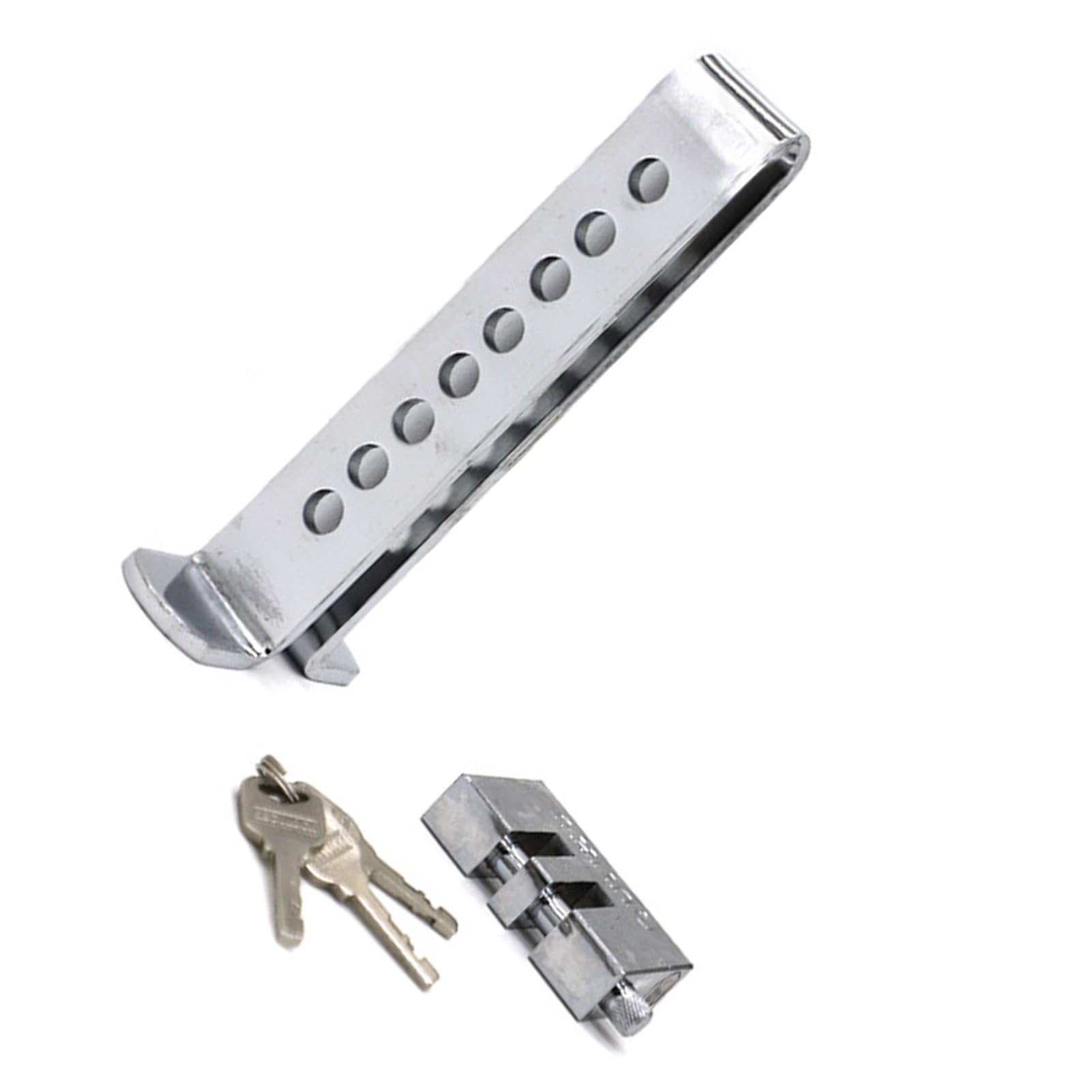 Amslsiu Adjustable Car Steering Wheel Lock Brake Pedal Lock Multifunctional Telescopic Anti-Theft U-Shaped Safety
