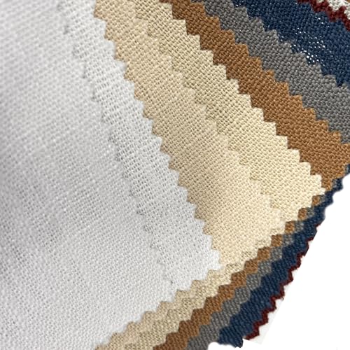 DotheDrape Kelley Faux Linen Curtain Fabric Samples, 13 Colors