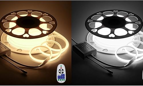 AC 110V 120V COB Led Tira de luces 100FT30M Blanco Led Cuerda Lights+100FT COB Led Cuerda Luces al aire libre Led Tira de luces impermeables AC