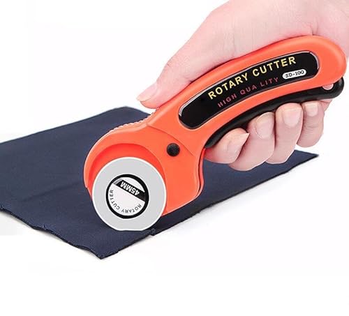 LinaLife Cortador rotativo de tecido de 45 mm para artesanato, costura acolchoada, corte pequeno com