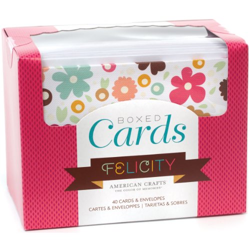 American Crafts Boxed Cards and Envelopes – Felicity by American Crafts | Includes 40 cards and envelopes. Various designs.