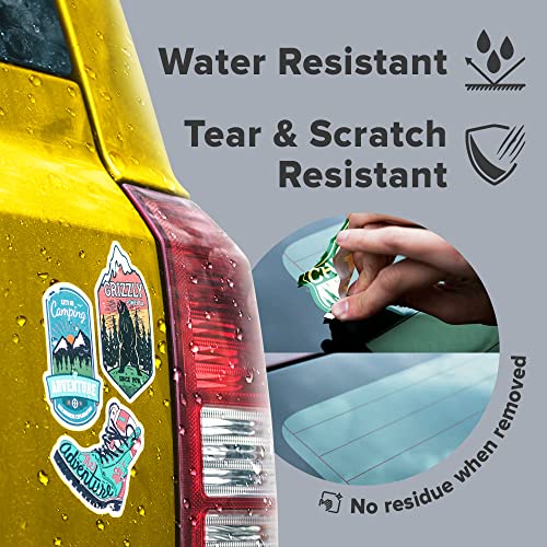 Homsto Vinyl Sticker Paper, Matte Printable Vinyl Sticker Paper For Inkjet Printer, Quick-Drying, Water And Scratch-Resistant, Self-Adhesive For Most Surfaces, 8.5 X 11 Inches, 20 Sheets #TOP2