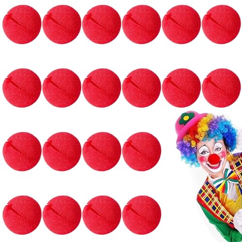 20 Stück Clownsnasen Rot Clown Nase Clownsnase Clownnasen Rot Erwachsene Clown Nase Erwachsene Clownsnasen Rot Aus Schaumstoff Für Kinderschminke Partys Karneval Fasching Zirkus.
