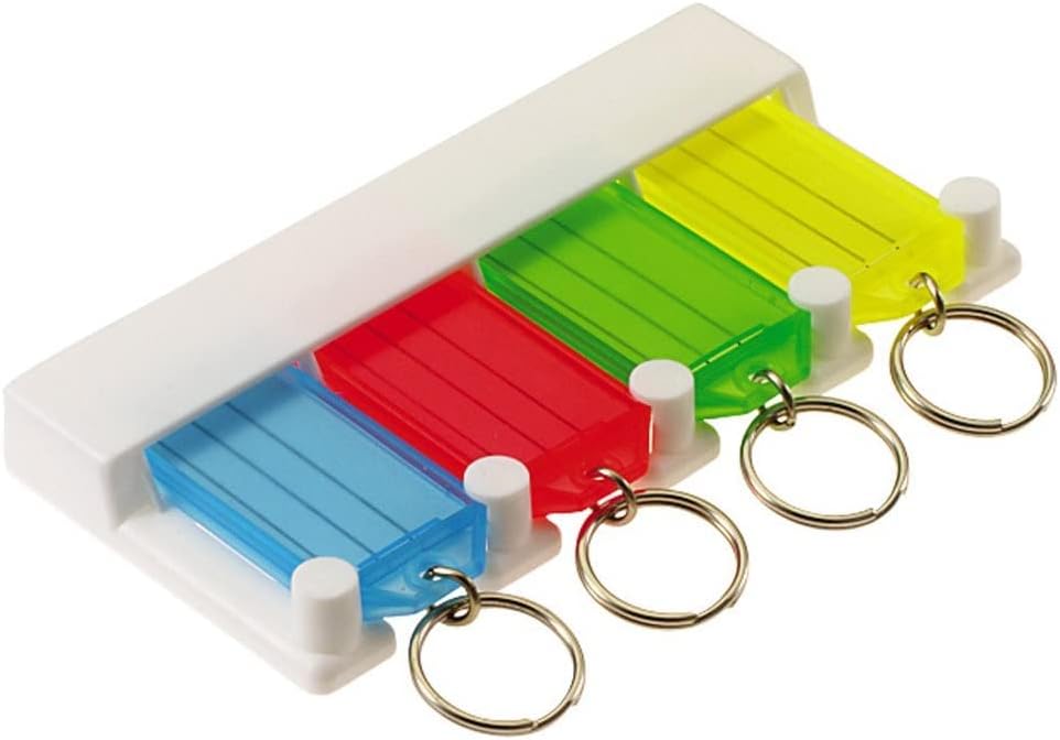 Unflinch Key Tags Assorted Labels with Metal Ring for Organized Tours, Travels, Home, Office and More (41)