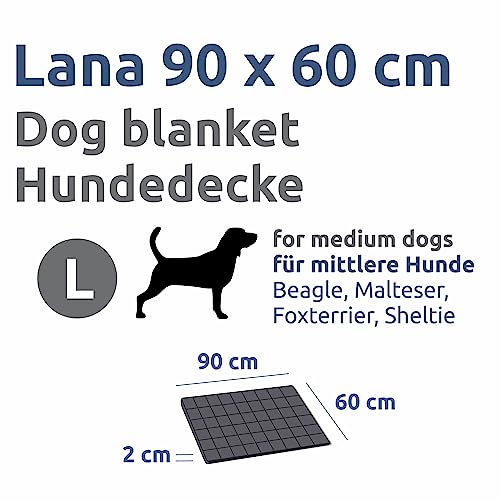 your GEAR Lana Hundematte XXL 90x60 cm – Hundedecke für große Hunde waschbar 60°C – Wasserdicht & Robust – Baumwolle Hundekissen – Auto Kofferraummatte Sofaschutz – XXL Haustiermatte