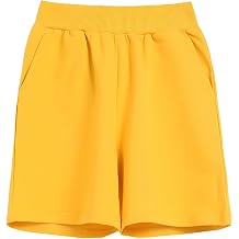POBIDOBY Kids Athletic Shorts Comfortable Cotton Cropped Pants Casual Sports Quick-Dry Solid Boys Girls Summer 2T-9Y